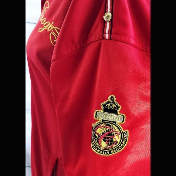 Coogi mens red basketball Harrington full zip embellished jacket - Picture 3 of 5